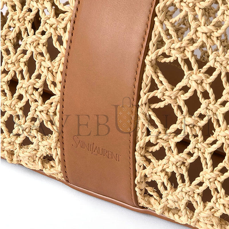 YSL BEIGE RAFFIA Y TOTE BAG 828957GAAFI2791 (37*32*22cm)